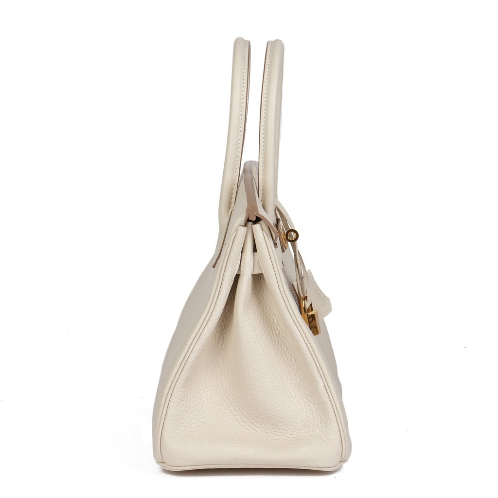 Hermes Craie Togo Leather Birkin 30cm Retourne Tote