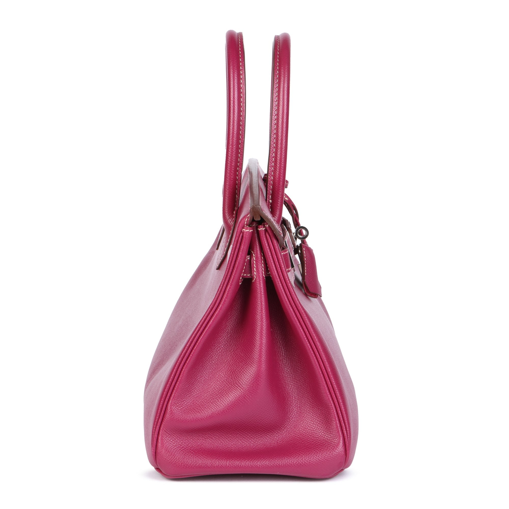 Hermes Tosca & Rose Tyrien Epsom Leather Candy Collection Birkin 30cm Retourne Tote