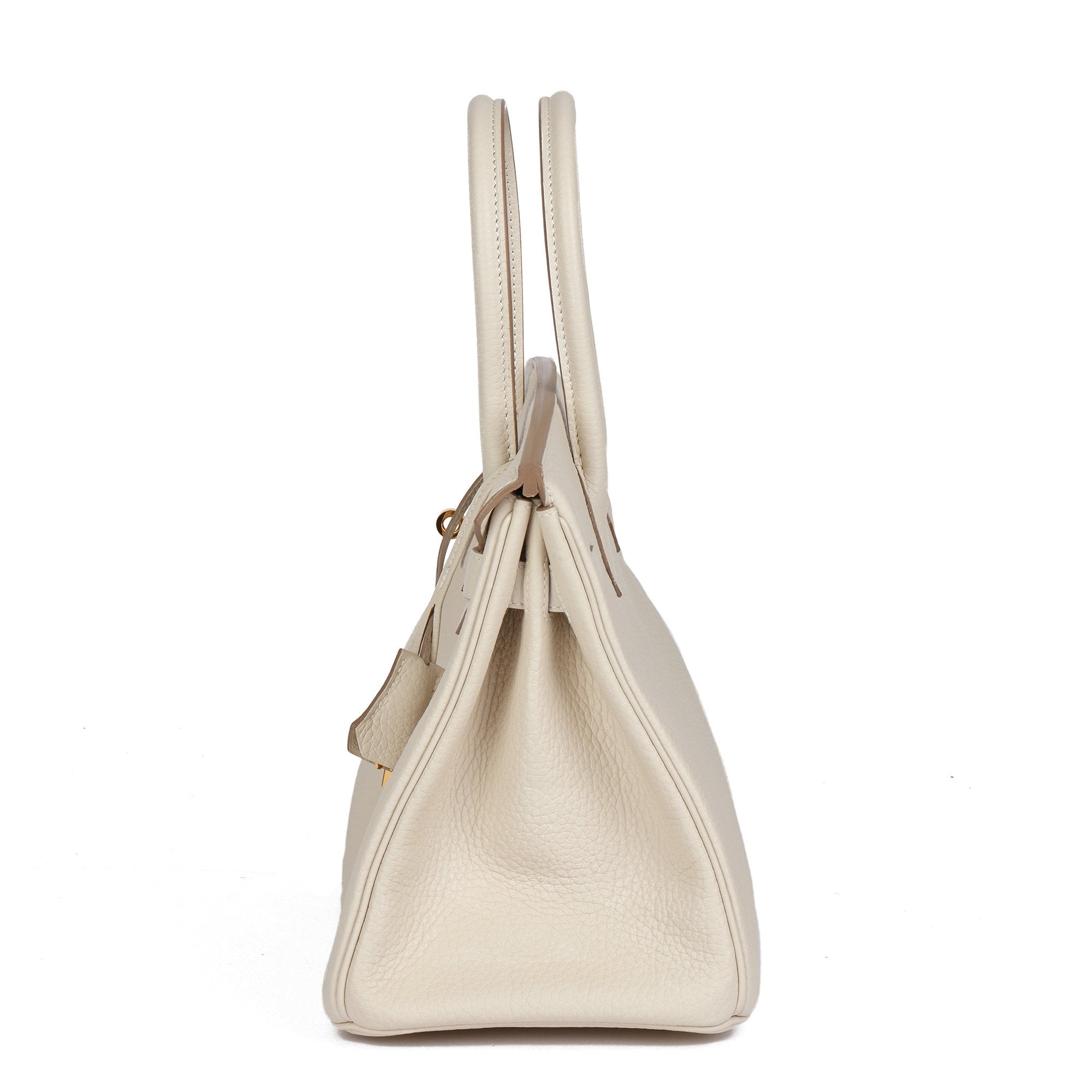 Hermes Craie Togo Leather Birkin 30cm Retourne Tote