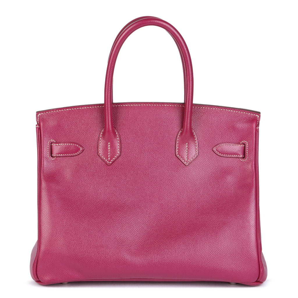 Hermes Tosca & Rose Tyrien Epsom Leather Candy Collection Birkin 30cm Retourne Tote