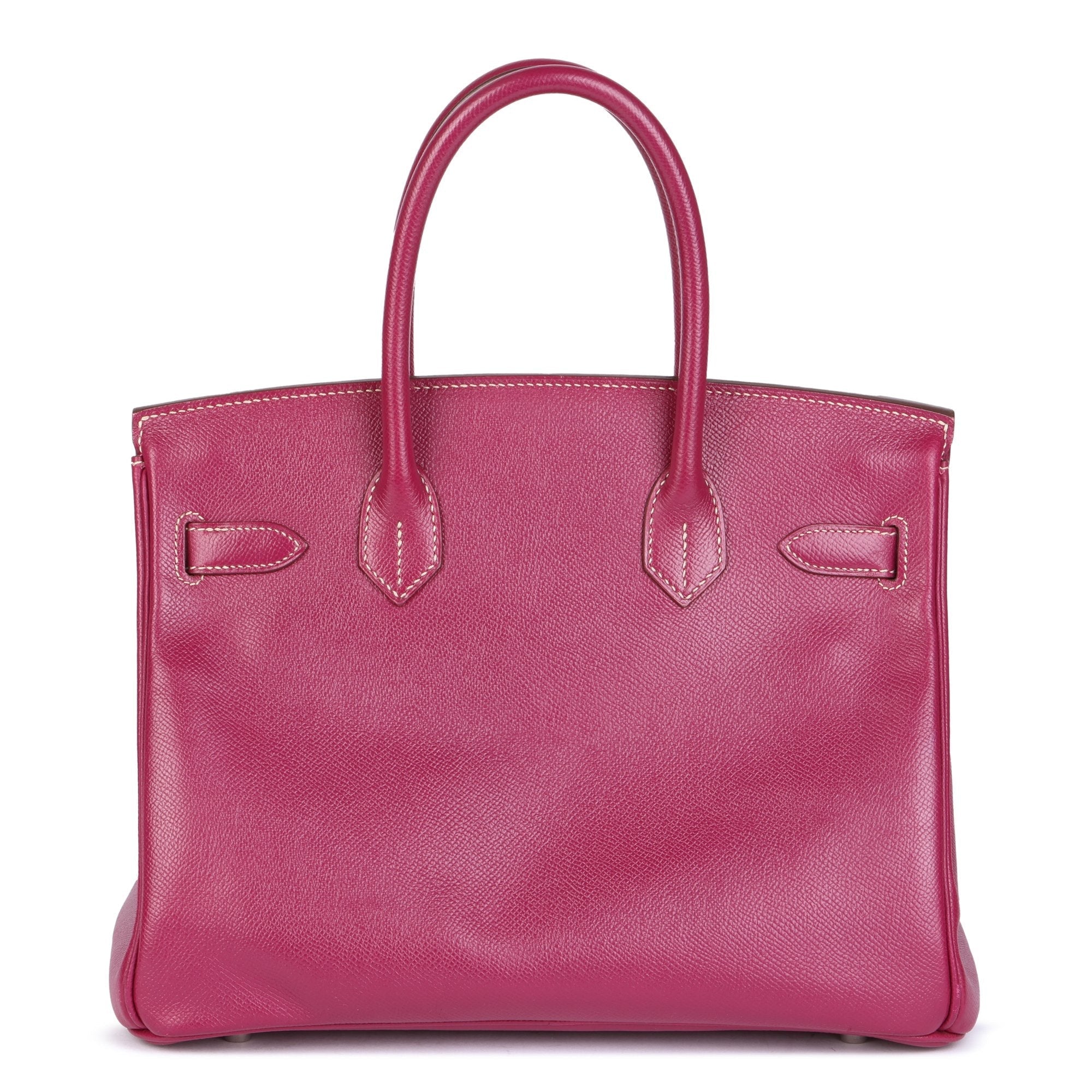 Hermes Tosca & Rose Tyrien Epsom Leather Candy Collection Birkin 30cm Retourne Tote