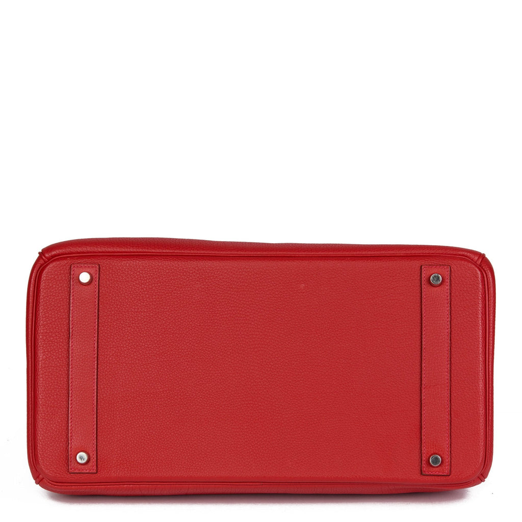 Hermes Rouge Tomate Togo Leather Birkin 40cm Tote
