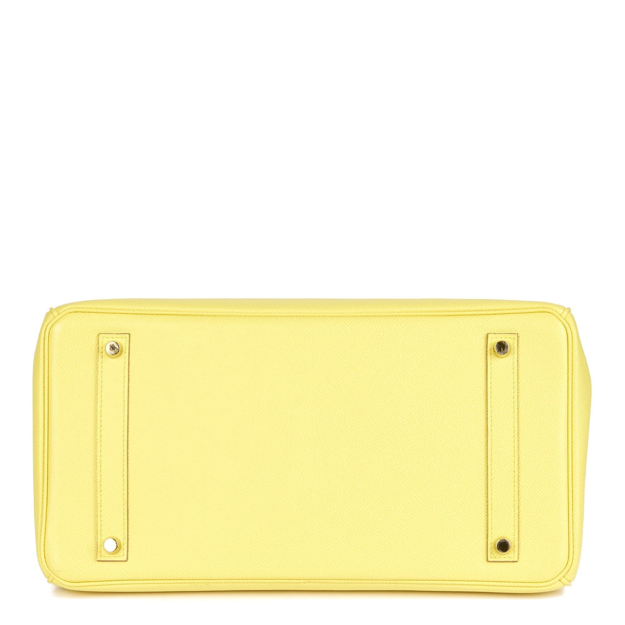 Hermes Soufre Epsom Leather Birkin 35cm Tote