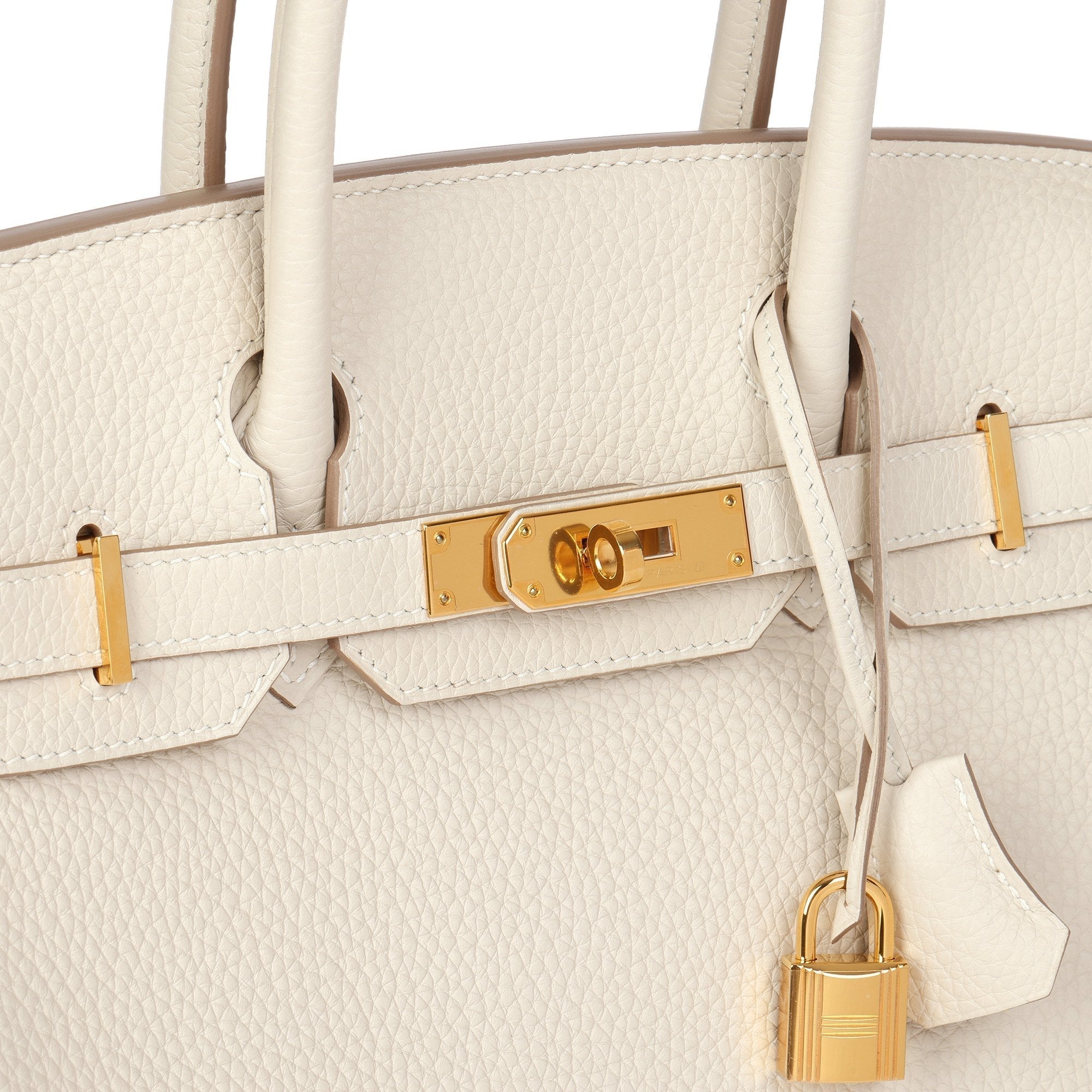 Hermes Craie Togo Leather Birkin 30cm Retourne Tote