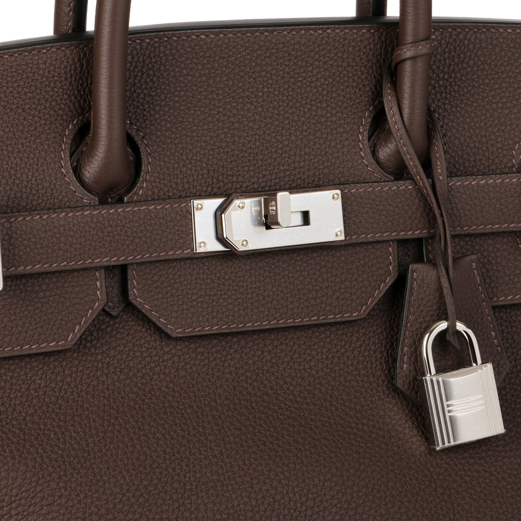 Hermes Ebene Embroidered Togo Leather Western Birkin 40cm HAC Tote