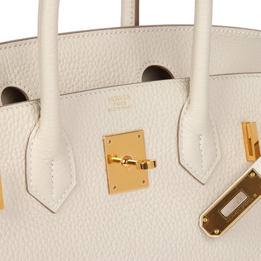 Hermes Craie Togo Leather Birkin 30cm Retourne Tote