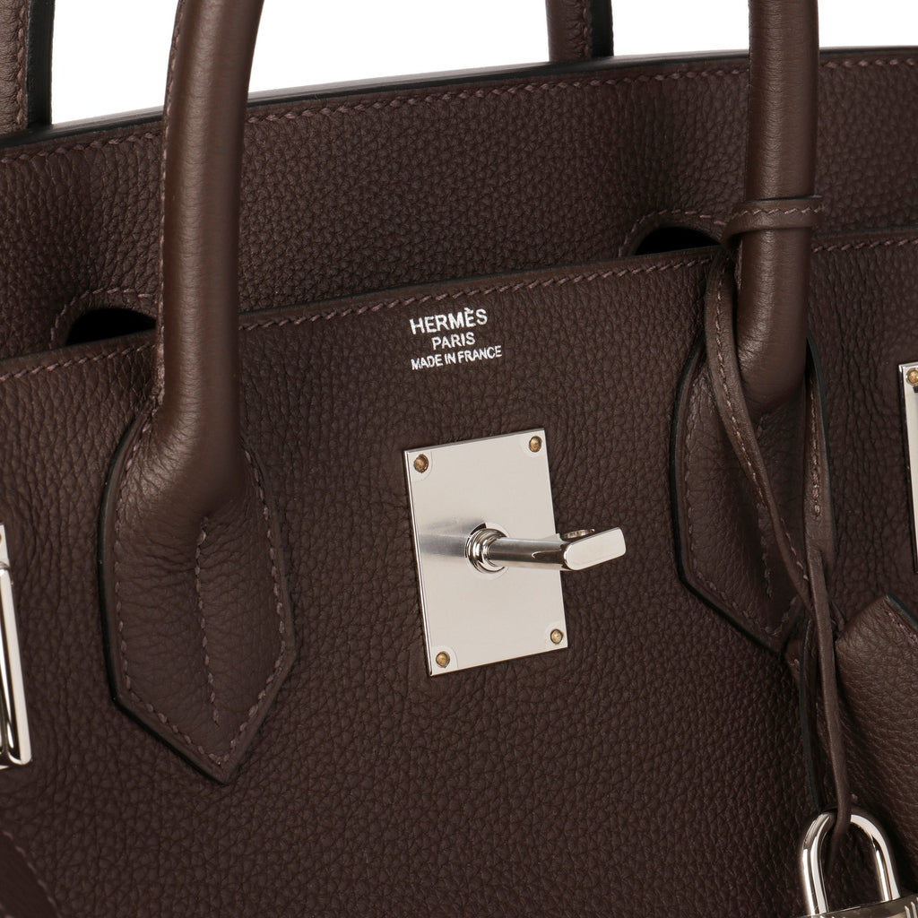 Hermes Ebene Embroidered Togo Leather Western Birkin 40cm HAC Tote