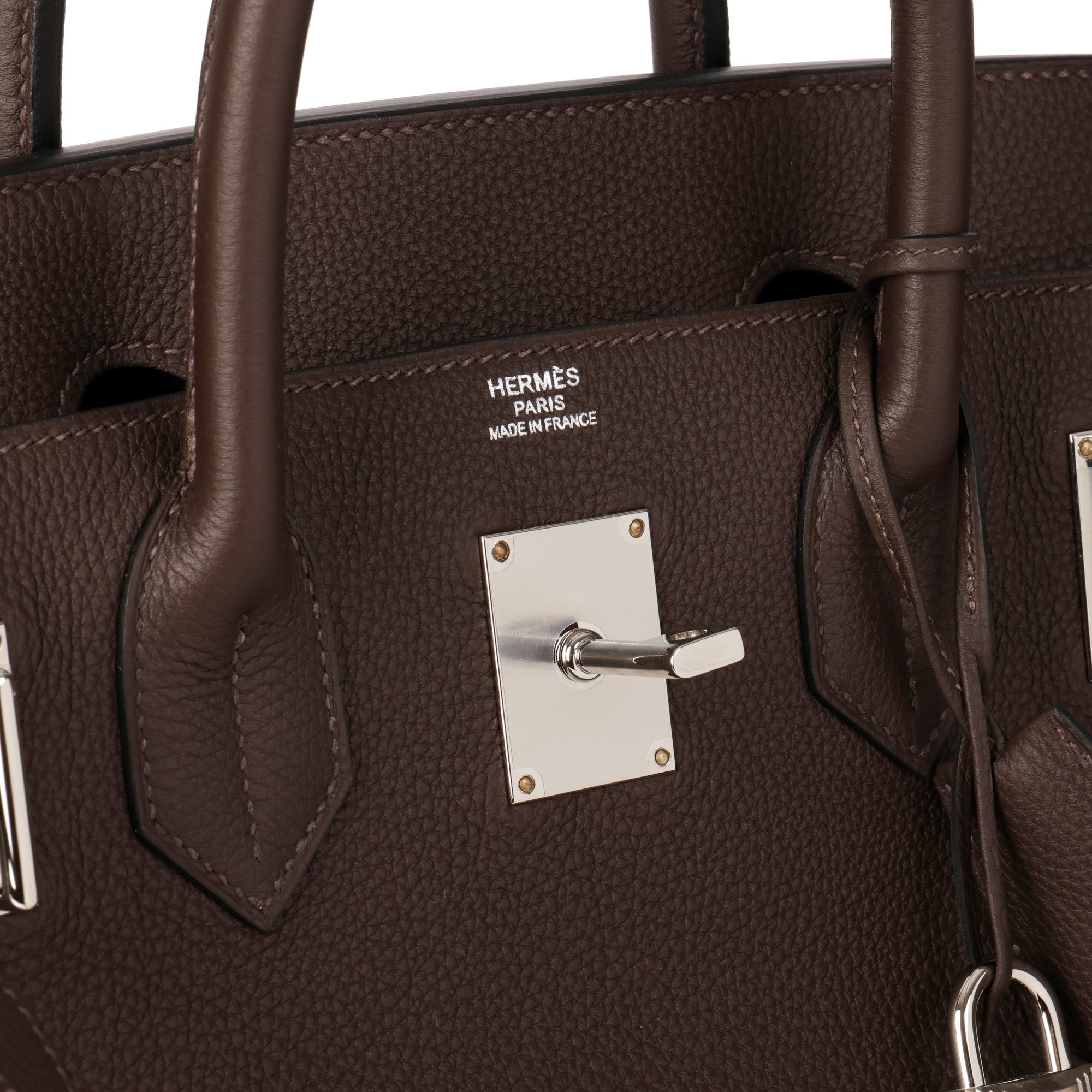 Hermes Ebene Embroidered Togo Leather Western Birkin 40cm HAC Tote