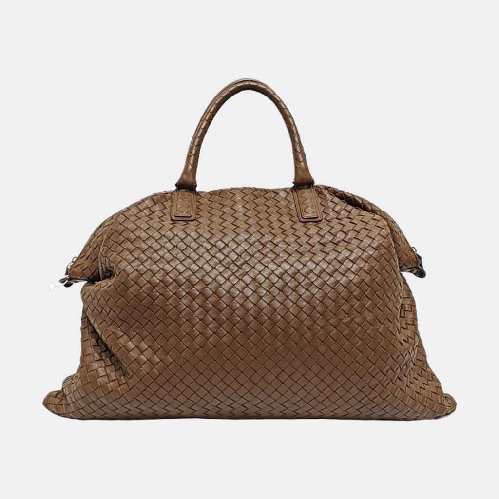 Bottega Veneta Maxi Convertible Tote Dark Chocolate Brown Leather 50cm