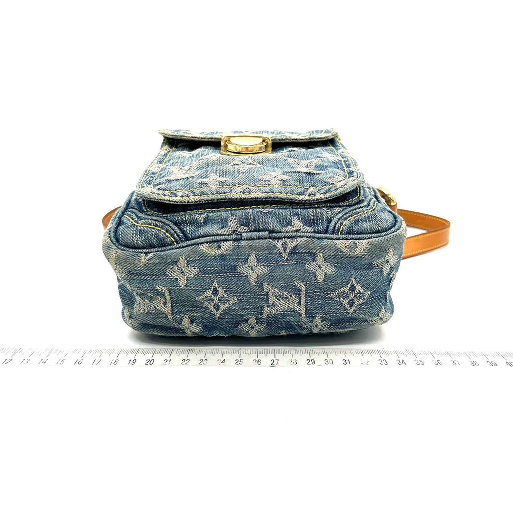 Louis Vuitton Monogram Denim Camera Crossbody Bag Blue