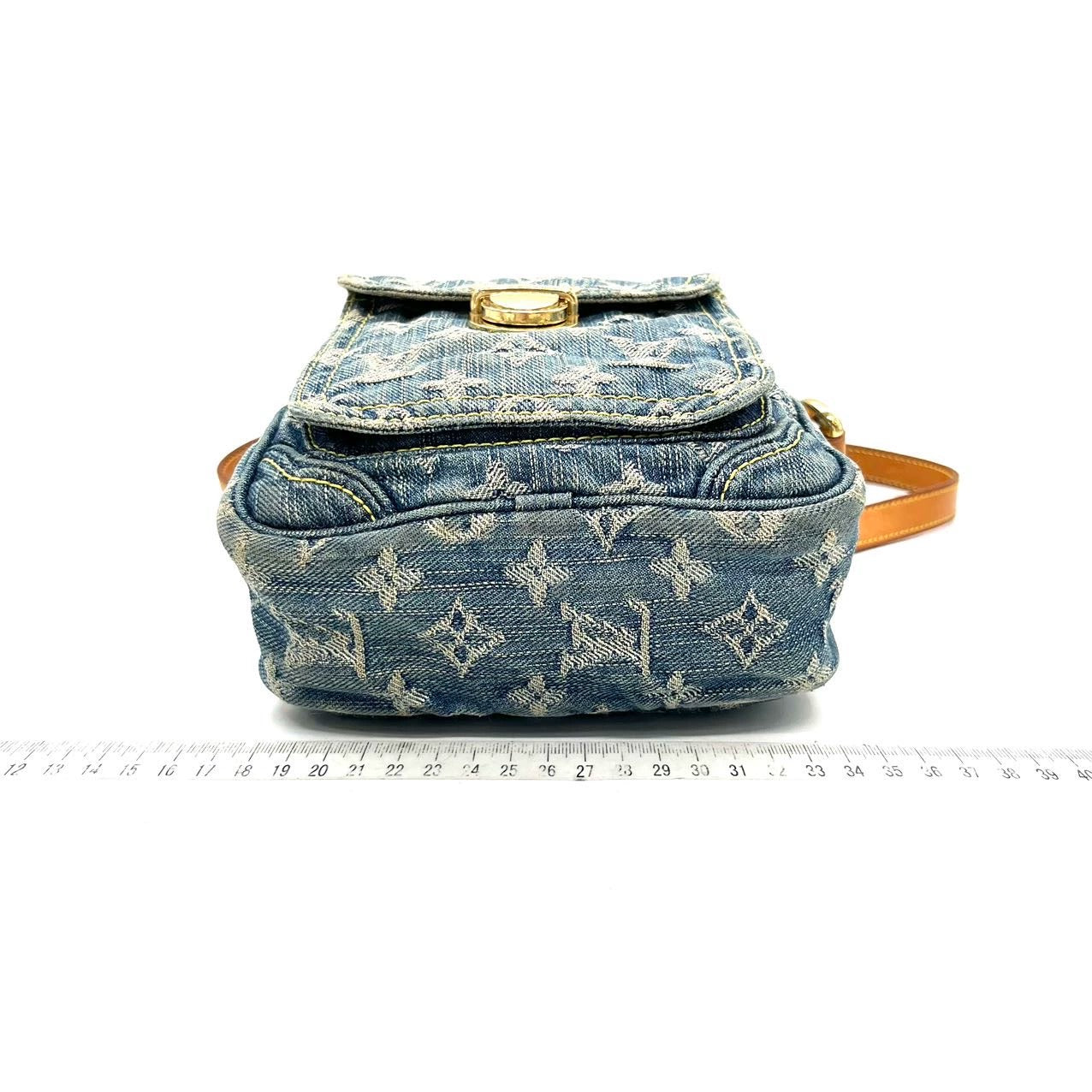 Louis Vuitton Monogram Denim Camera Crossbody Bag Blue