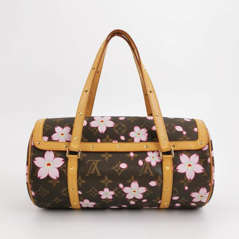 Louis Vuitton x Takashi Murakami Papillon 28 Cherry Blossom Monogram Handbag