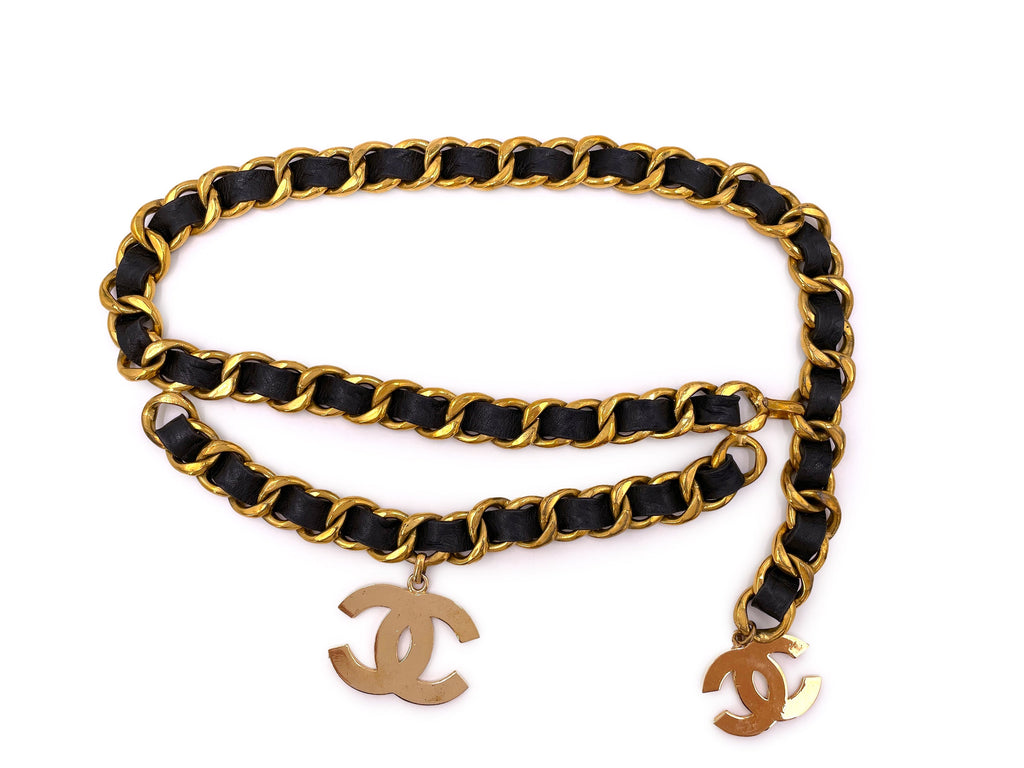 Chanel Vintage Collection 28 Rare Massive Double CC Logo Necklace Belt XPR