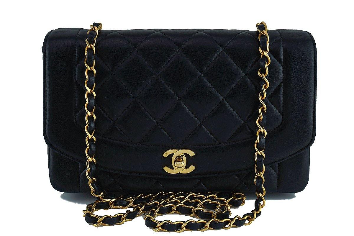 Chanel Black Vintage Quilted Classic "Diana" Shoulder Flap Bag