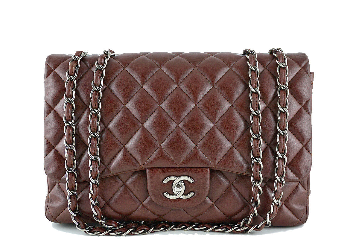 Chanel Jumbo Flap Bag, Chestnut Brown Lambskin 2.55 Classic