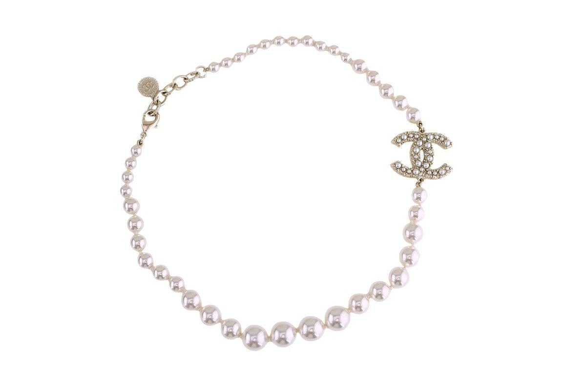 NIB Chanel 100th Anniversary Pearl Classic CC Choker Necklace A64757