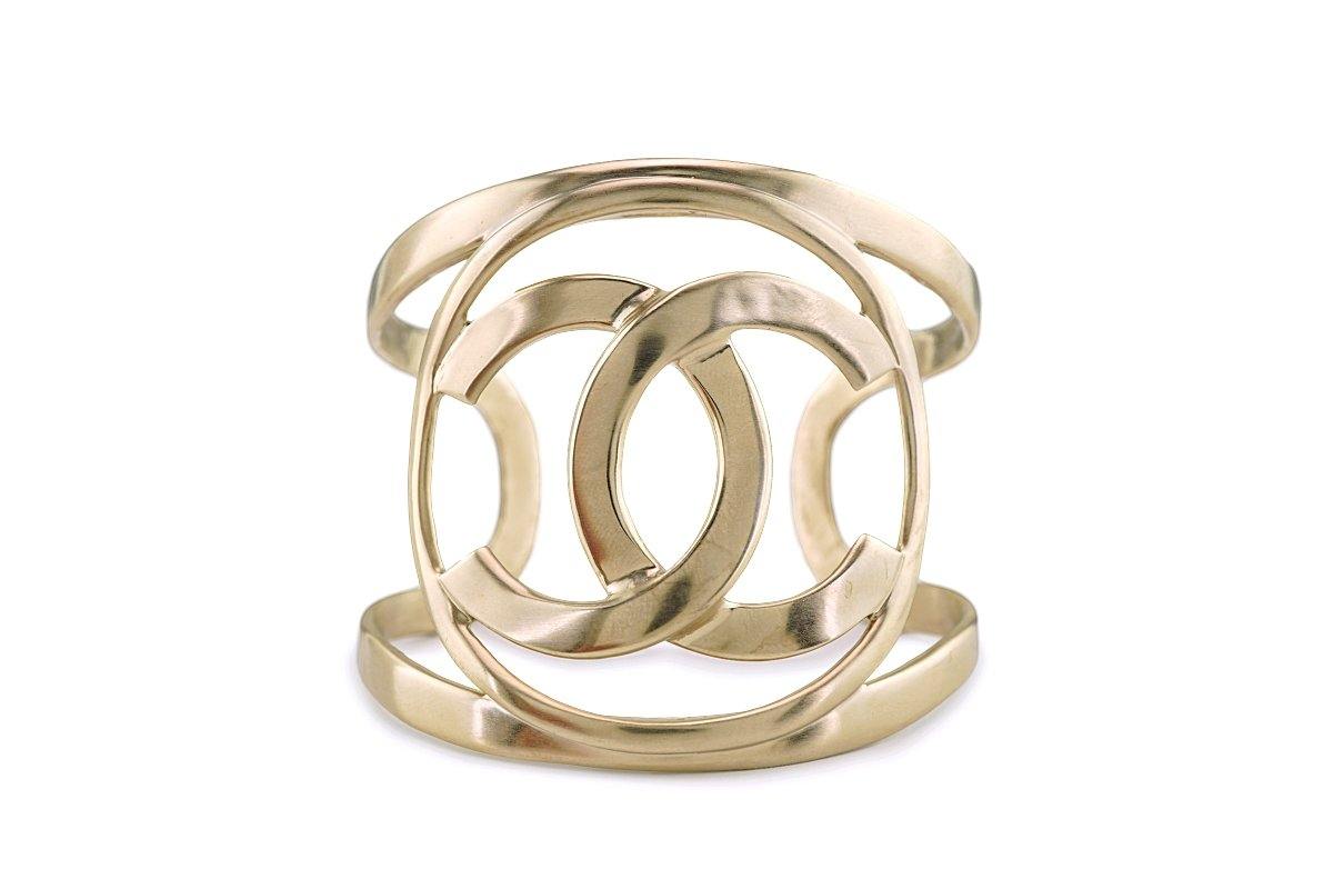 Chanel 16A Champagne Gold Limited Cuff Bracelet