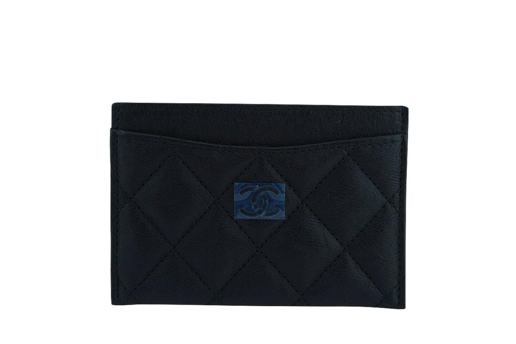 New 17S Chanel So Black Slim Card Holder Case Wallet