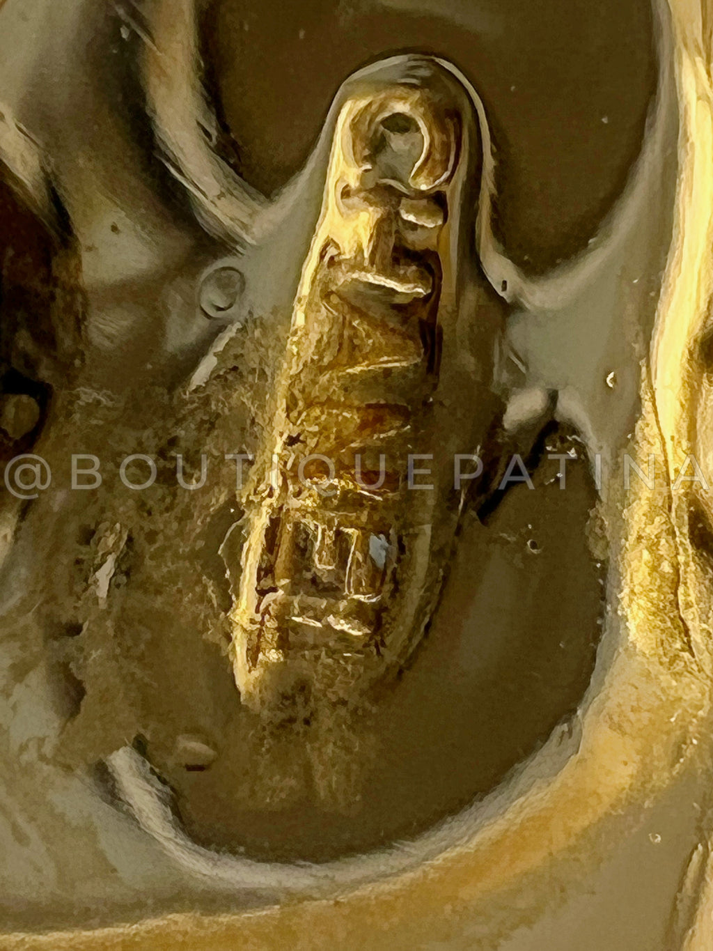 Chanel Vintage 1980s Cutout Hoop Drop Pearl Earrings