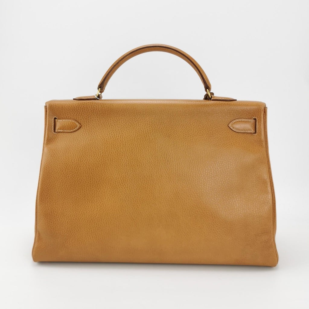 Hermes Kelly 40 Retourne Gold Togo Leather Gold Hardware 1993