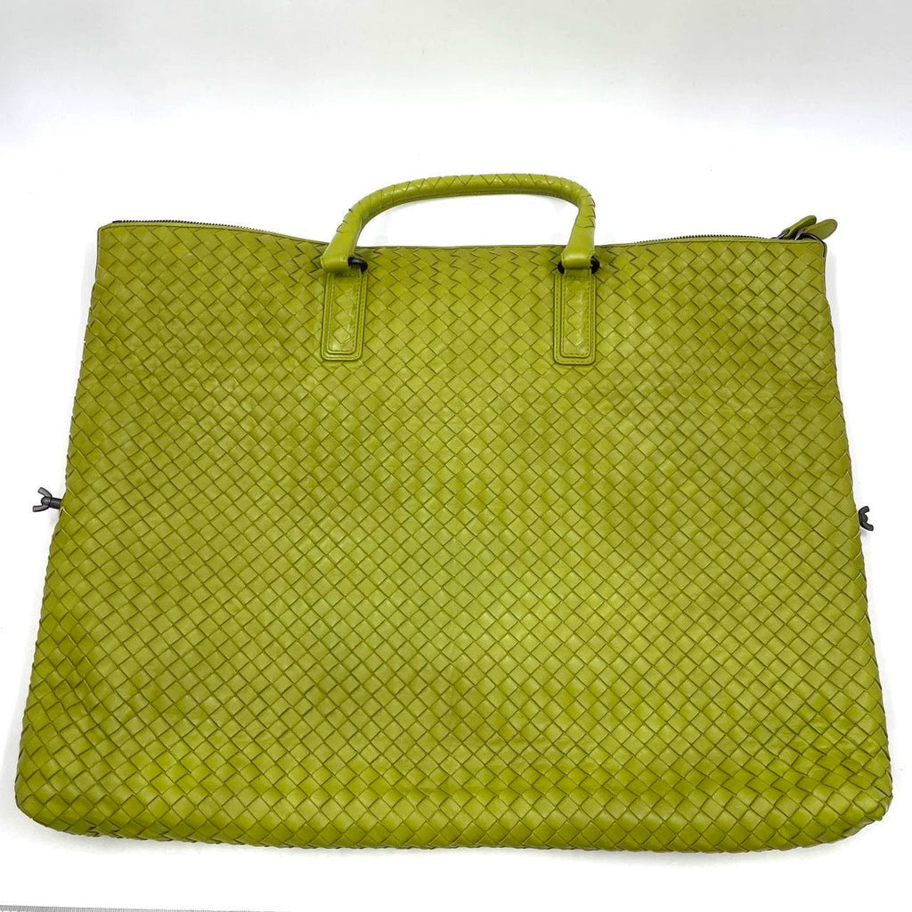 Bottega Veneta Maxi Convertible Tote Bag Hobo Green Leather Two-way Carry 52cm