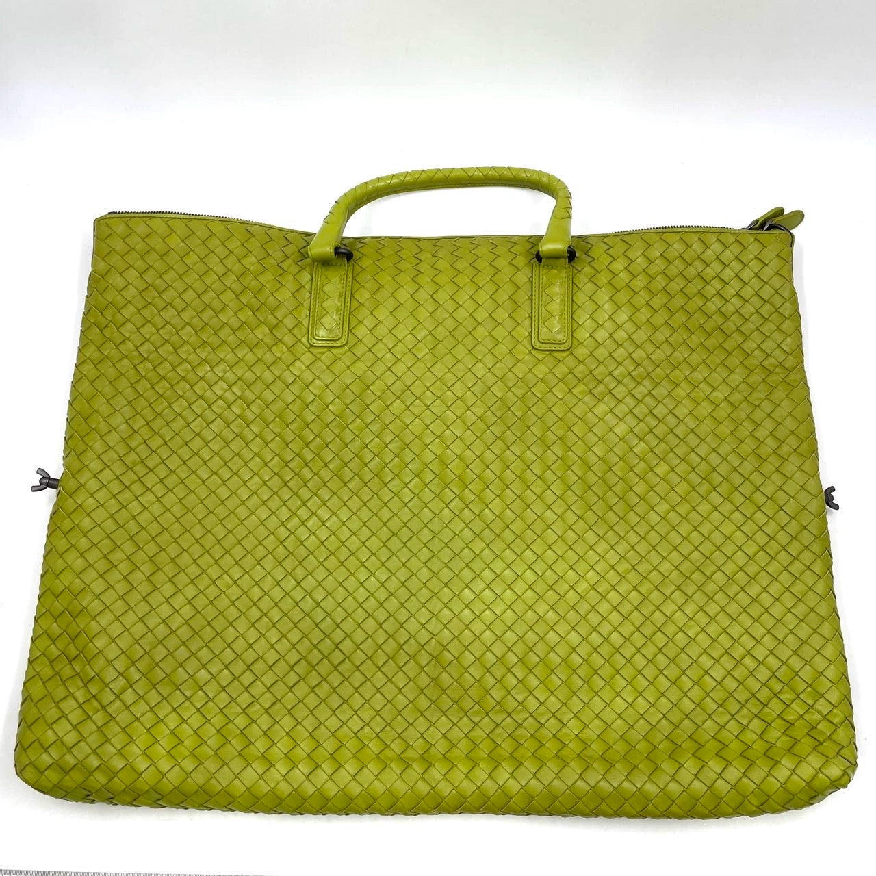 Bottega Veneta Maxi Convertible Tote Bag Hobo Green Leather Two-way Carry 52cm