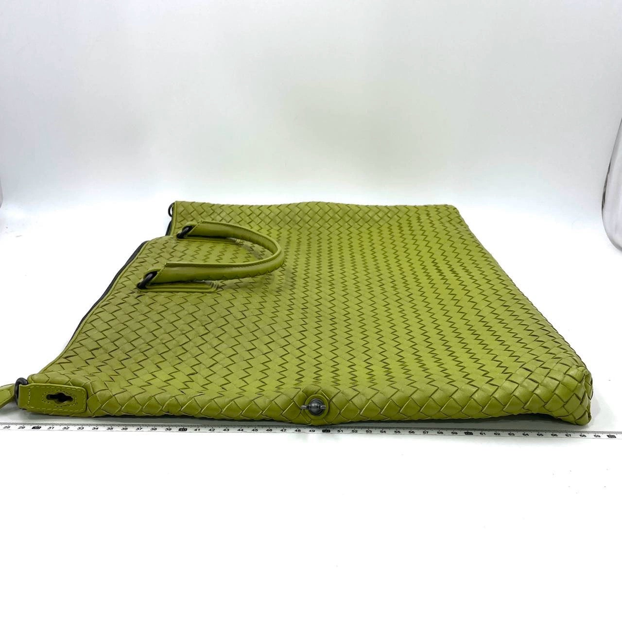 Bottega Veneta Maxi Convertible Tote Bag Hobo Green Leather Two-way Carry 52cm