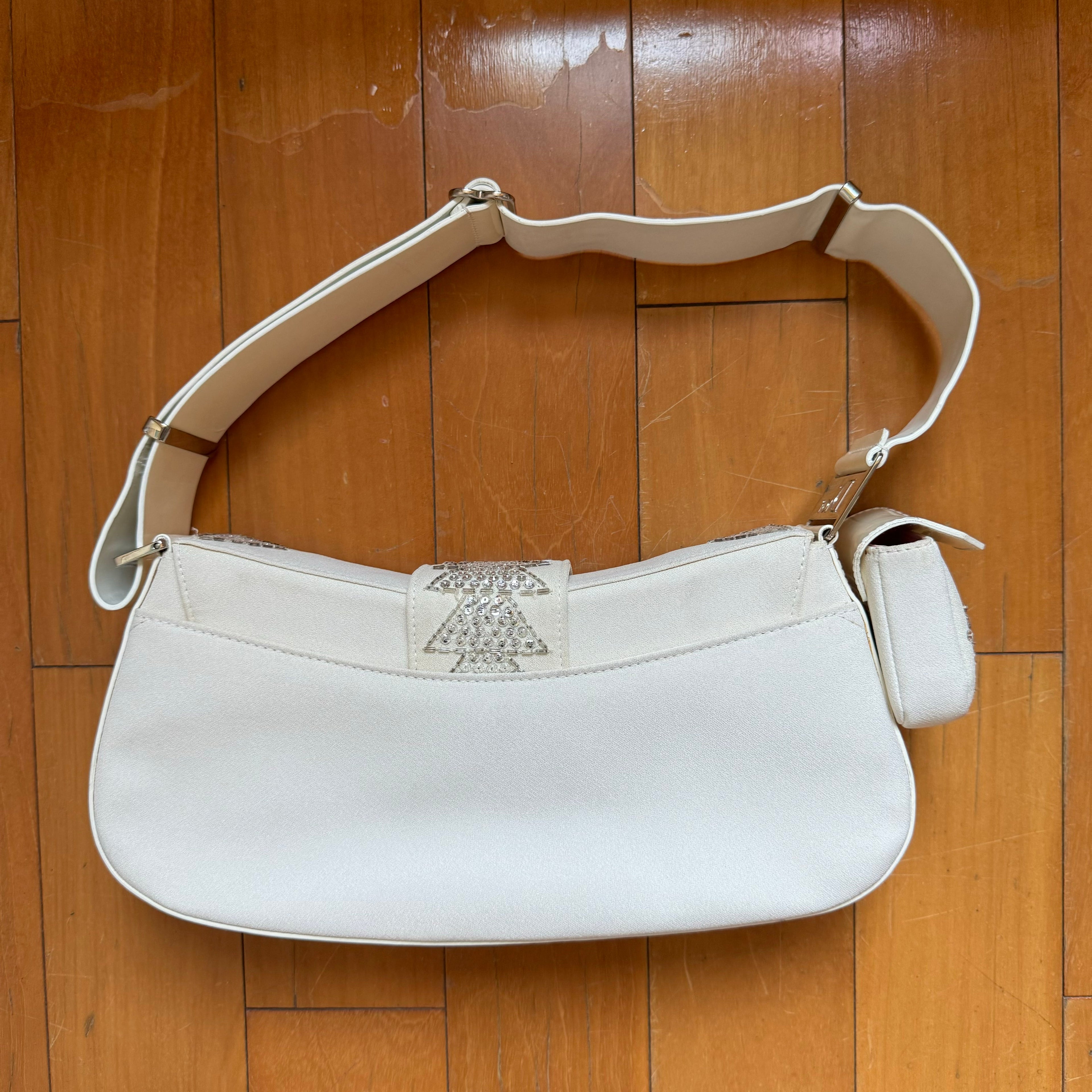 Dior Limited Edition Rare Columnbus Dior Strict Chic White Rhinestones Bag