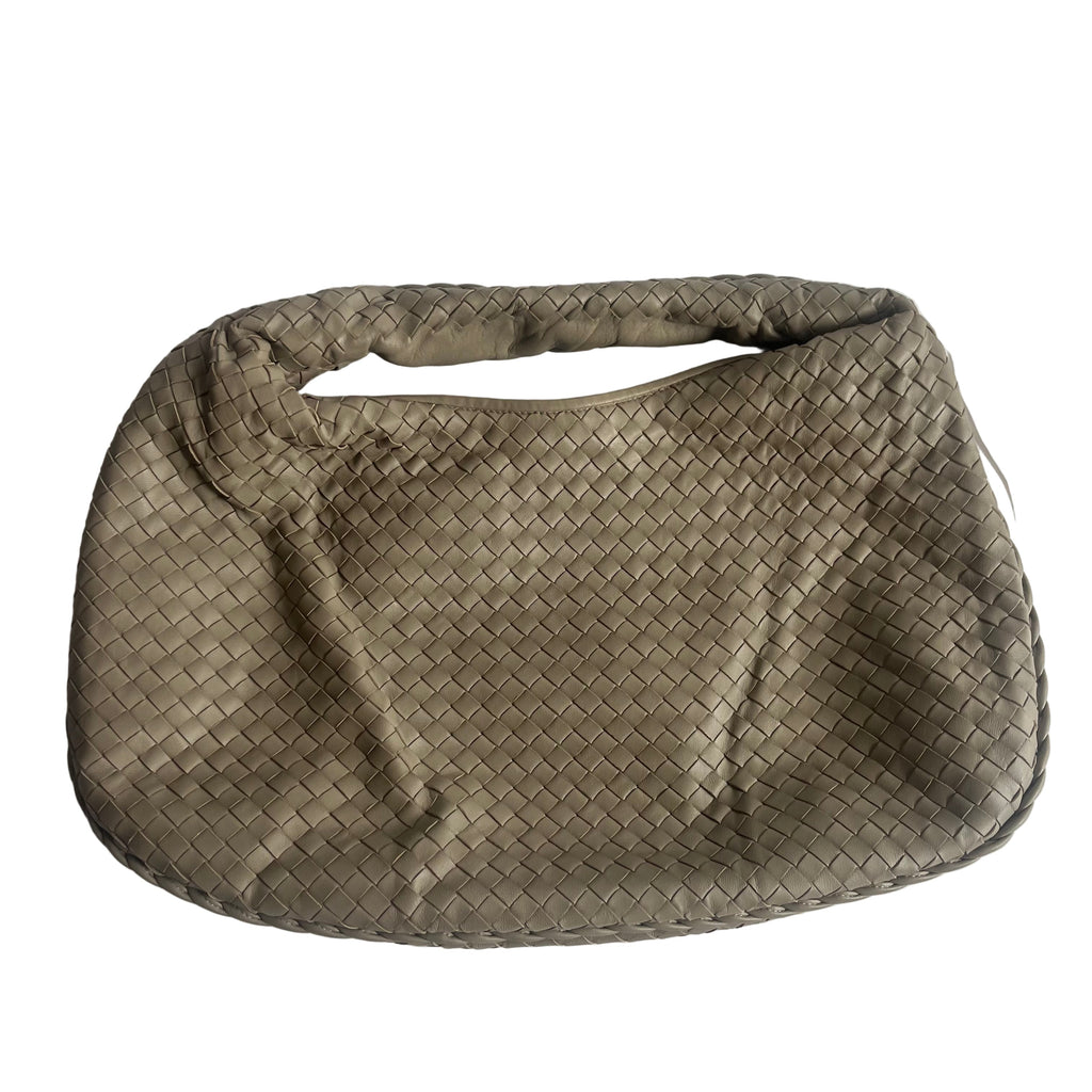 Bottega Veneta Veneta Hobo Grey Intreciatto Leather Bag Large 47cm