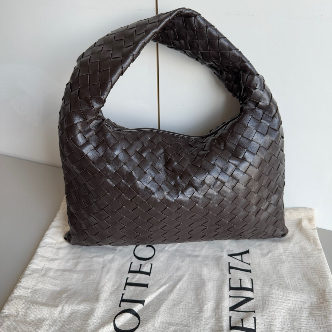 Bottega Veneta Hop Hobo Small Medium Leather Chocolate Brown