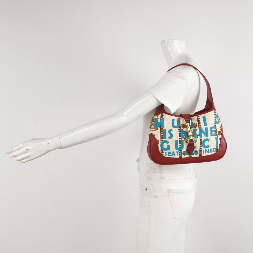 Gucci Jackie 1961 Centennial 100 Year Special Edition Burgundy Leather with Canvas