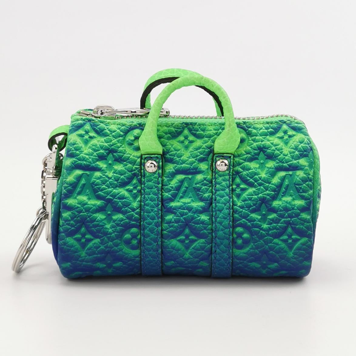 Louis Vuitton Virgil Abloh Green/Blue Taurillon Illusion Mini Keepall Bag Charm