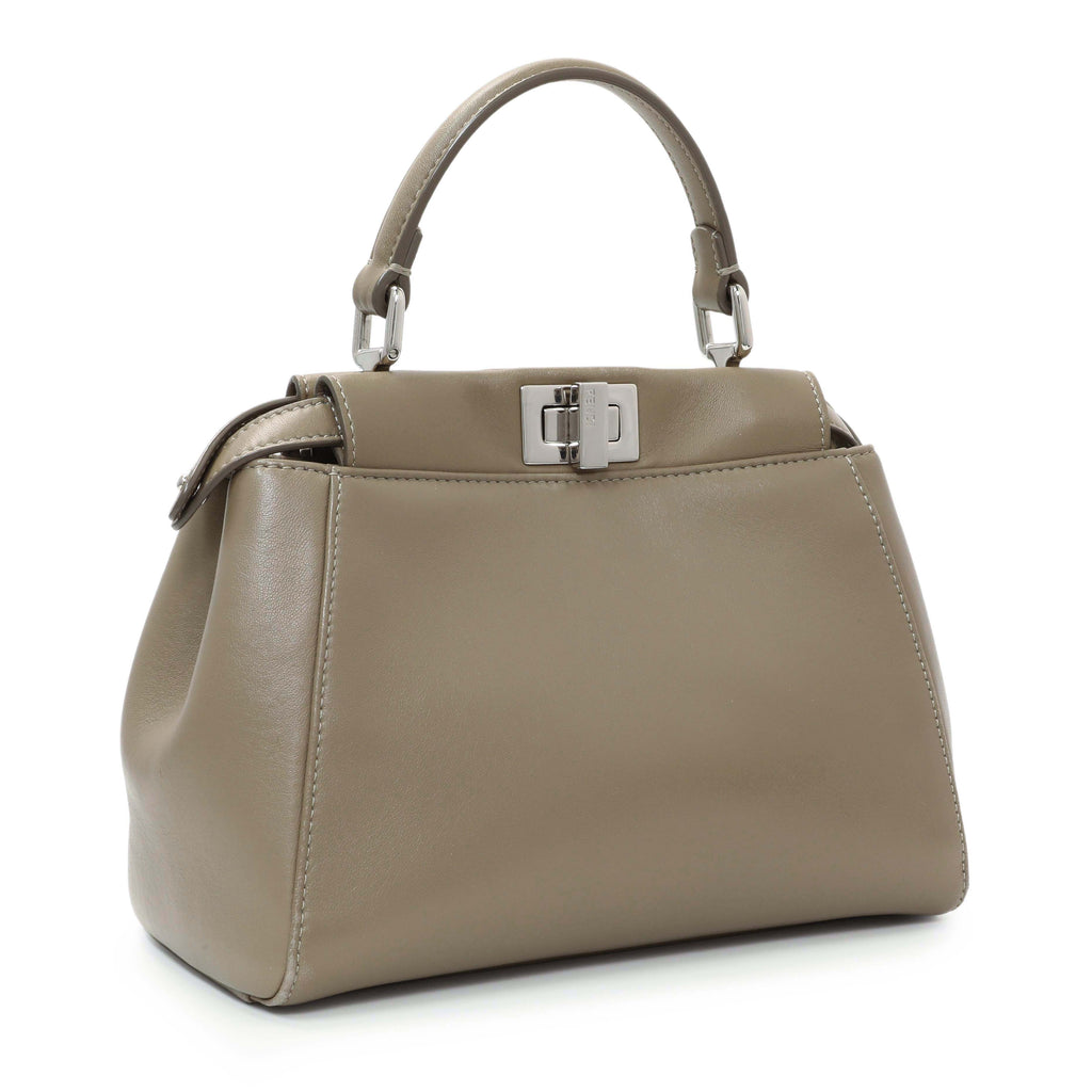 Fendi Tortora Nappa Mini Peekaboo Iconic Satchel