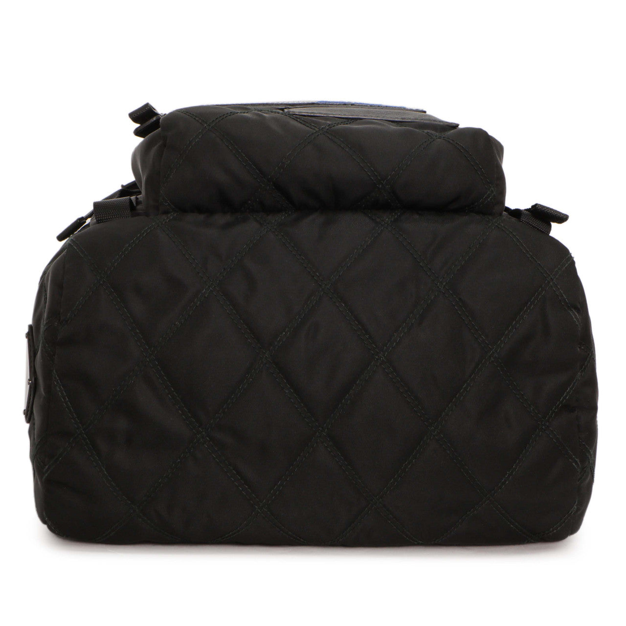 Prada Black Nylon Logo Patch Backpack