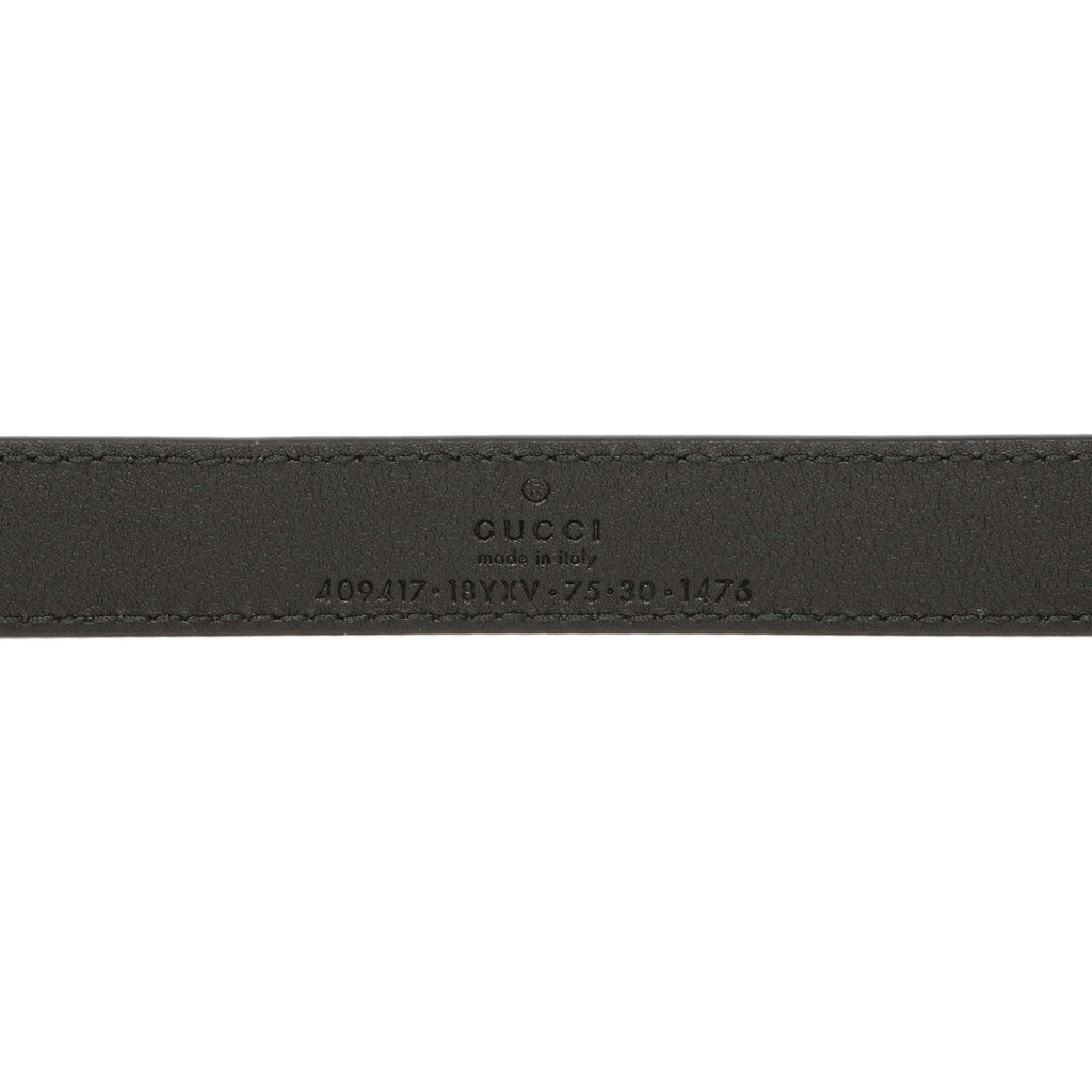 Gucci Black Calfskin Monochrome Double G 20mm Belt