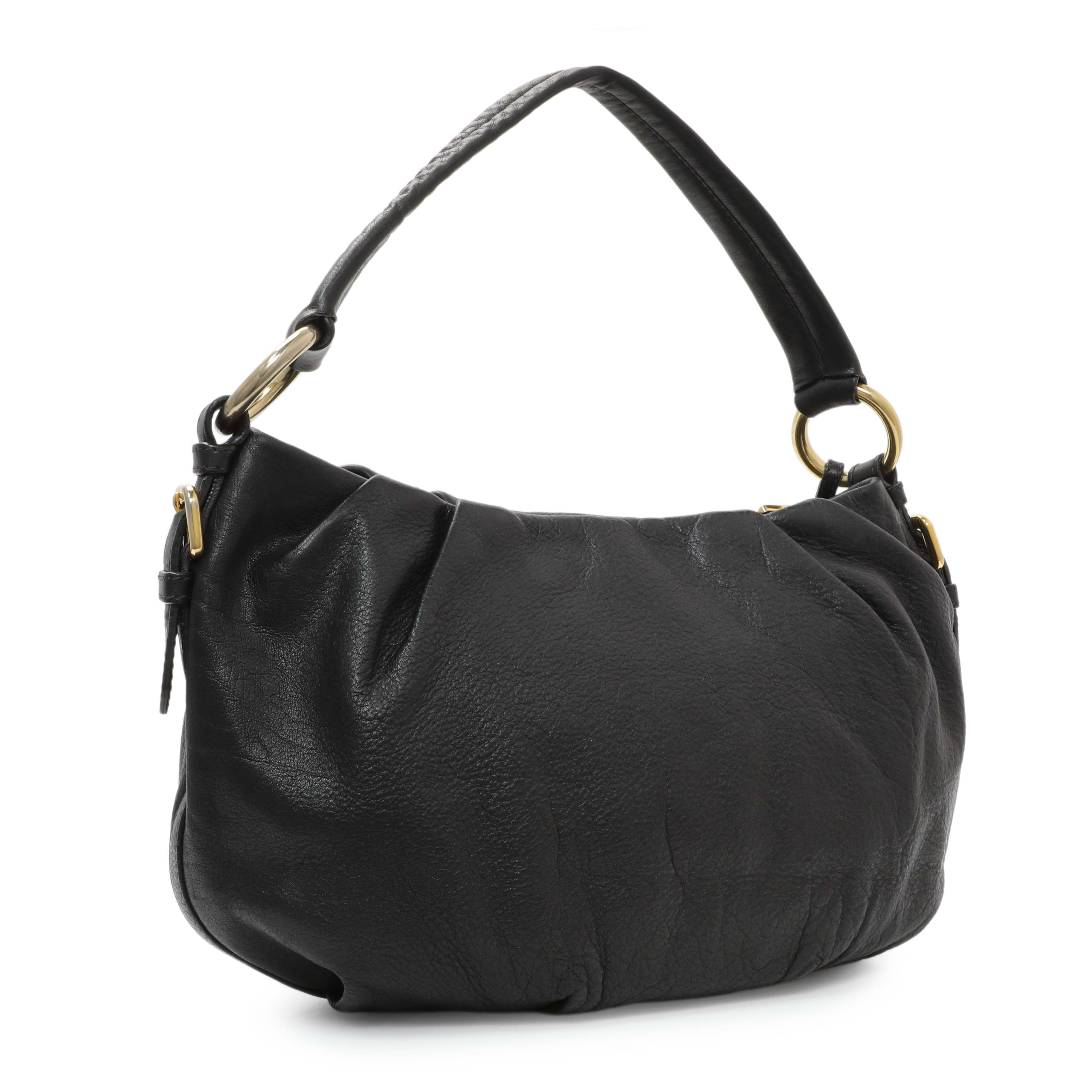 Prada Black Vitello Daino Shoulder Bag