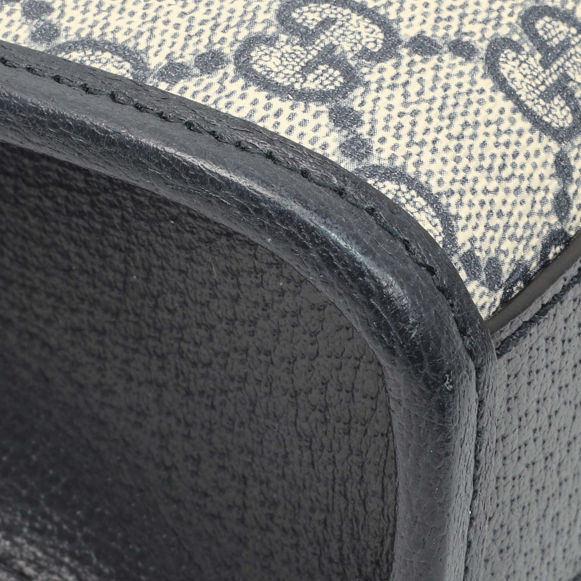 Gucci GG Supreme Monogram Textured Dollar Calfskin Mini Retro Interlocking G Tote