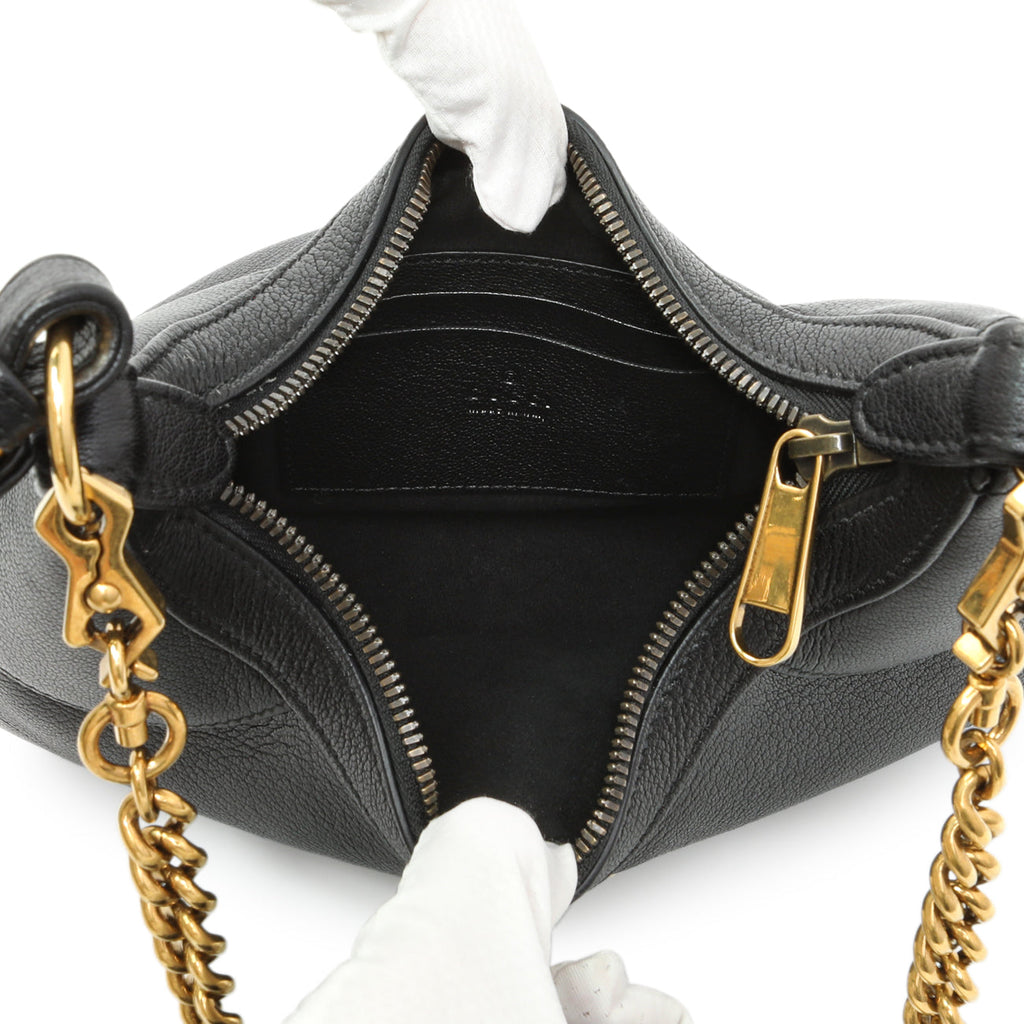 Gucci Black Goatskin Small Aphrodite Shoulder Bag