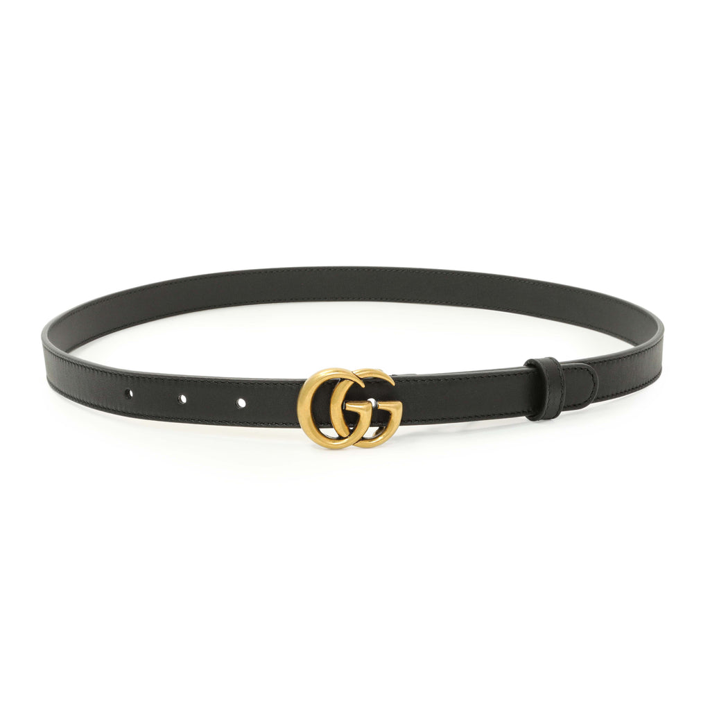 Gucci Black Calfskin Double G 20mm Belt