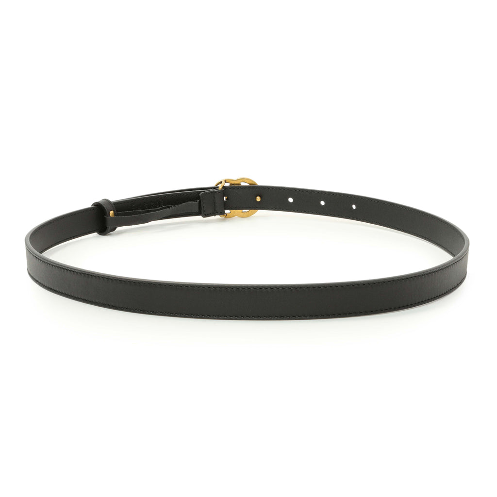 Gucci Black Calfskin Double G 20mm Belt