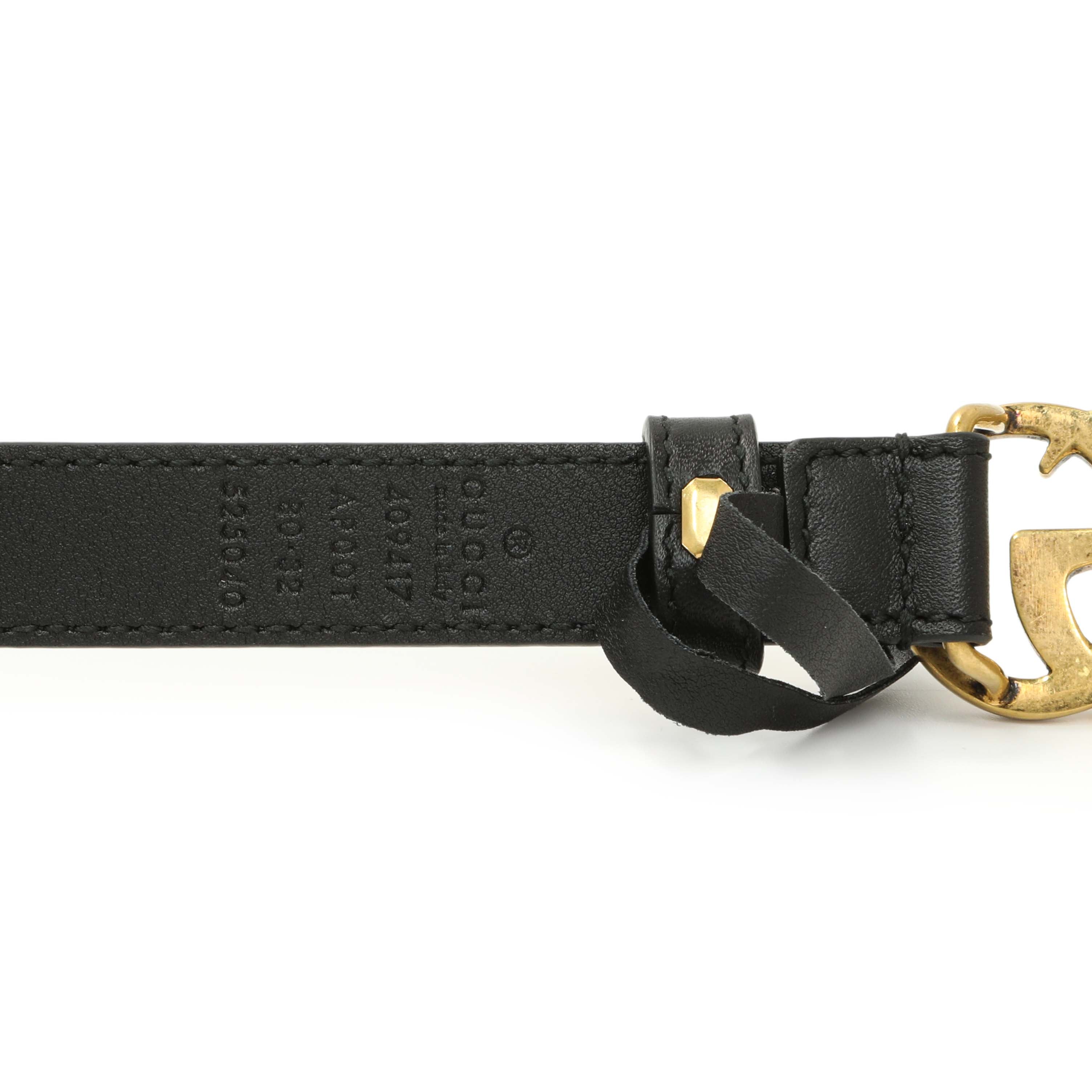 Gucci Black Calfskin Double G 20mm Belt