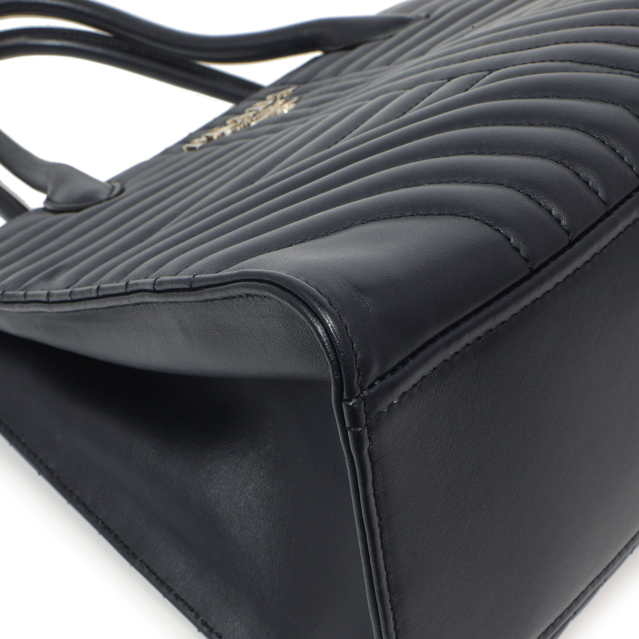 Prada Navy Soft Calfskin Impunture Diagramme Tote