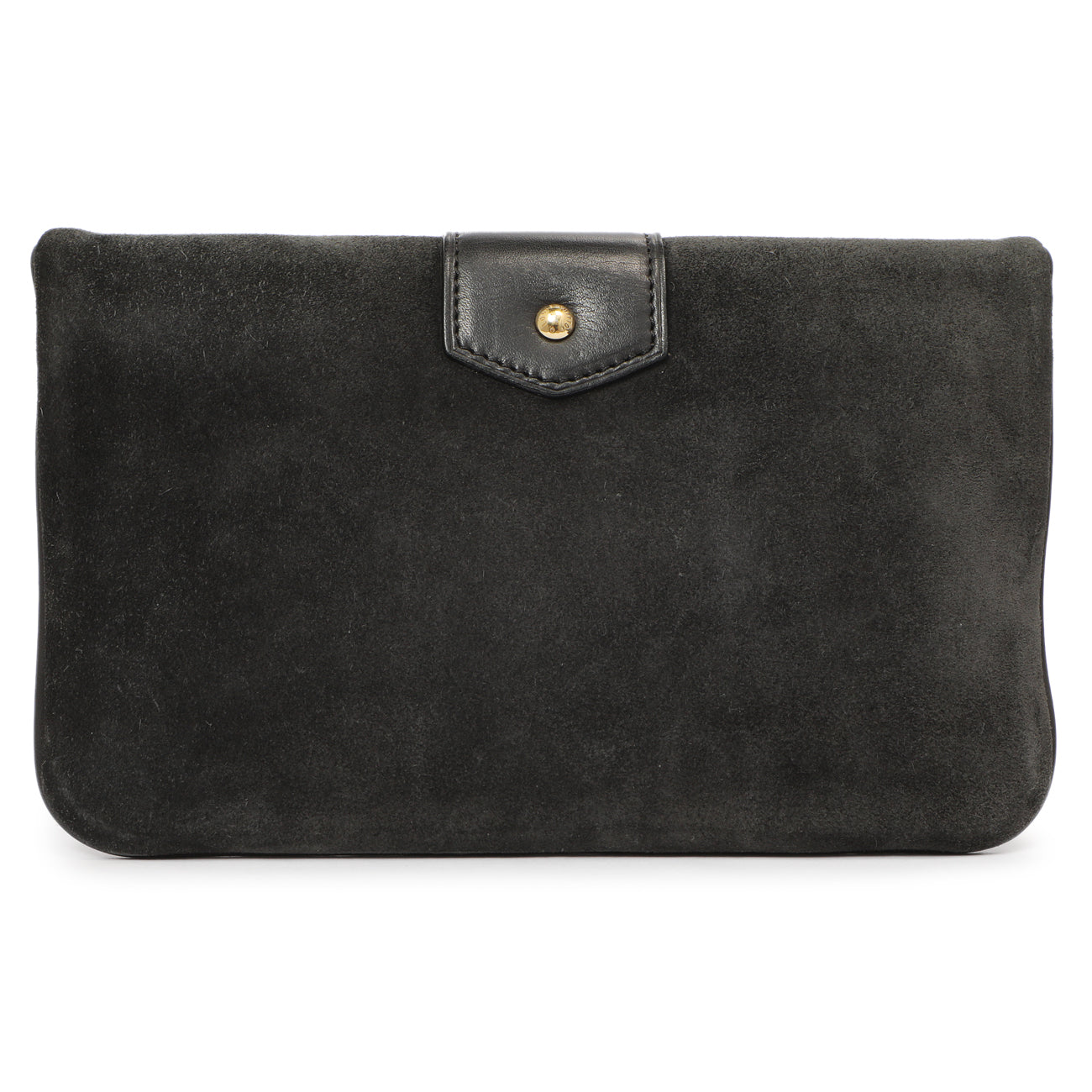 Louis Vuitton Black Suede Sofia Coppola Slim Clutch
