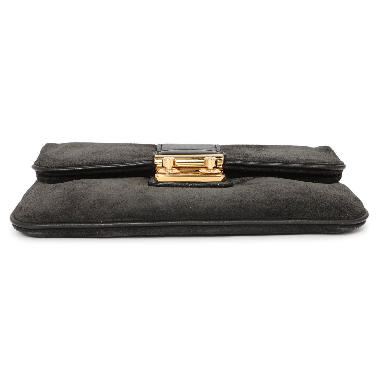 Louis Vuitton Black Suede Sofia Coppola Slim Clutch