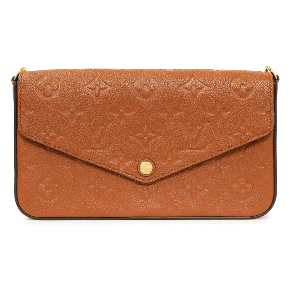 Louis Vuitton Cognac Empreinte Pochette Felicie Chain Wallet
