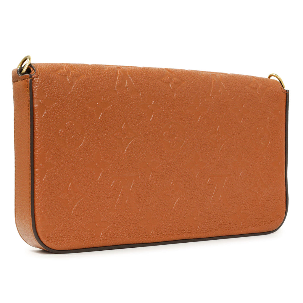 Louis Vuitton Cognac Empreinte Pochette Felicie Chain Wallet