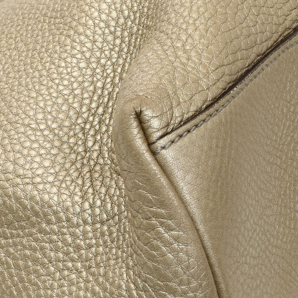 Gucci Gold Pebbled Calfskin Medium Soho Chain Shoulder Bag