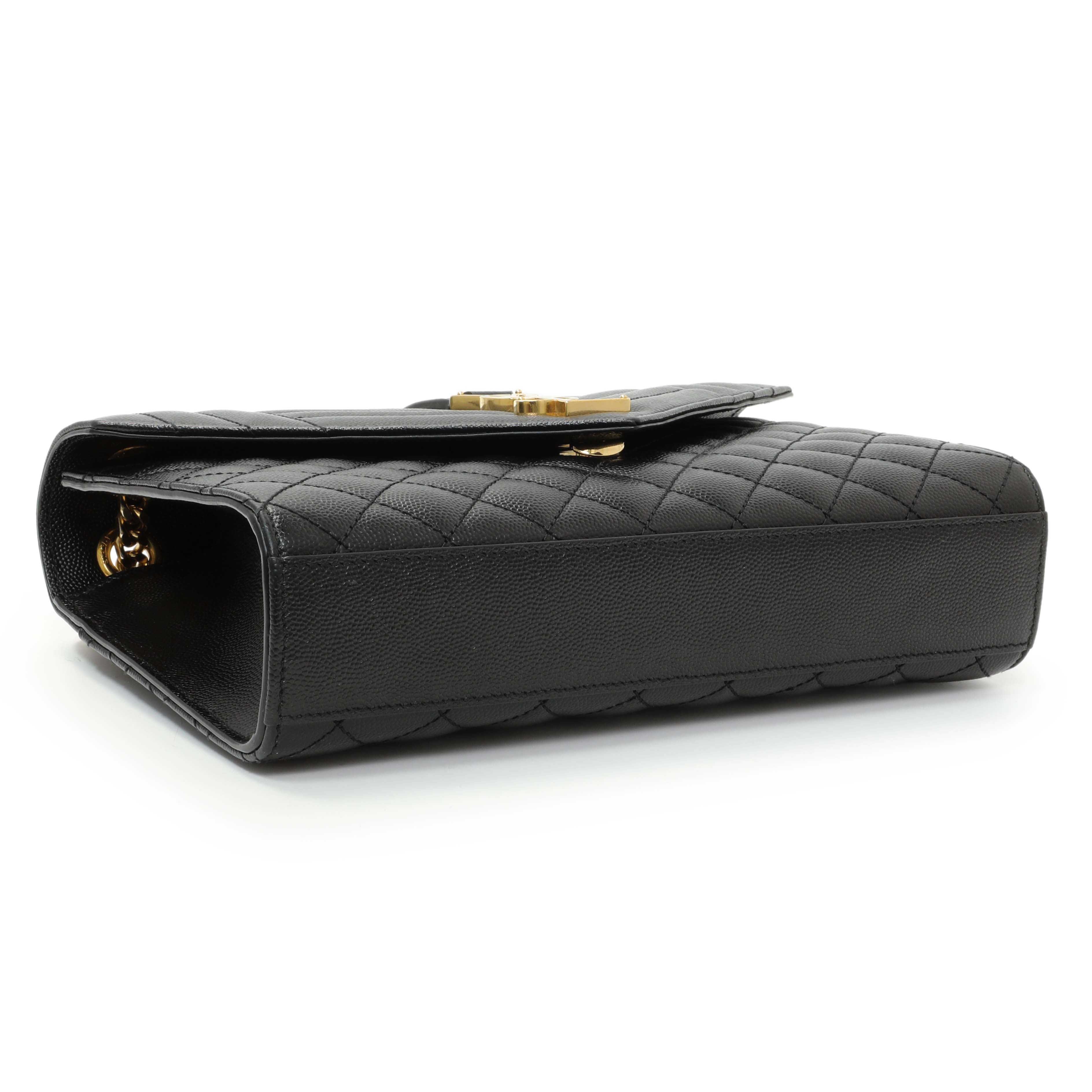 Saint Laurent Grain De Poudre Textured Mixed Matelasse Triquilt Medium Monogram Satchel