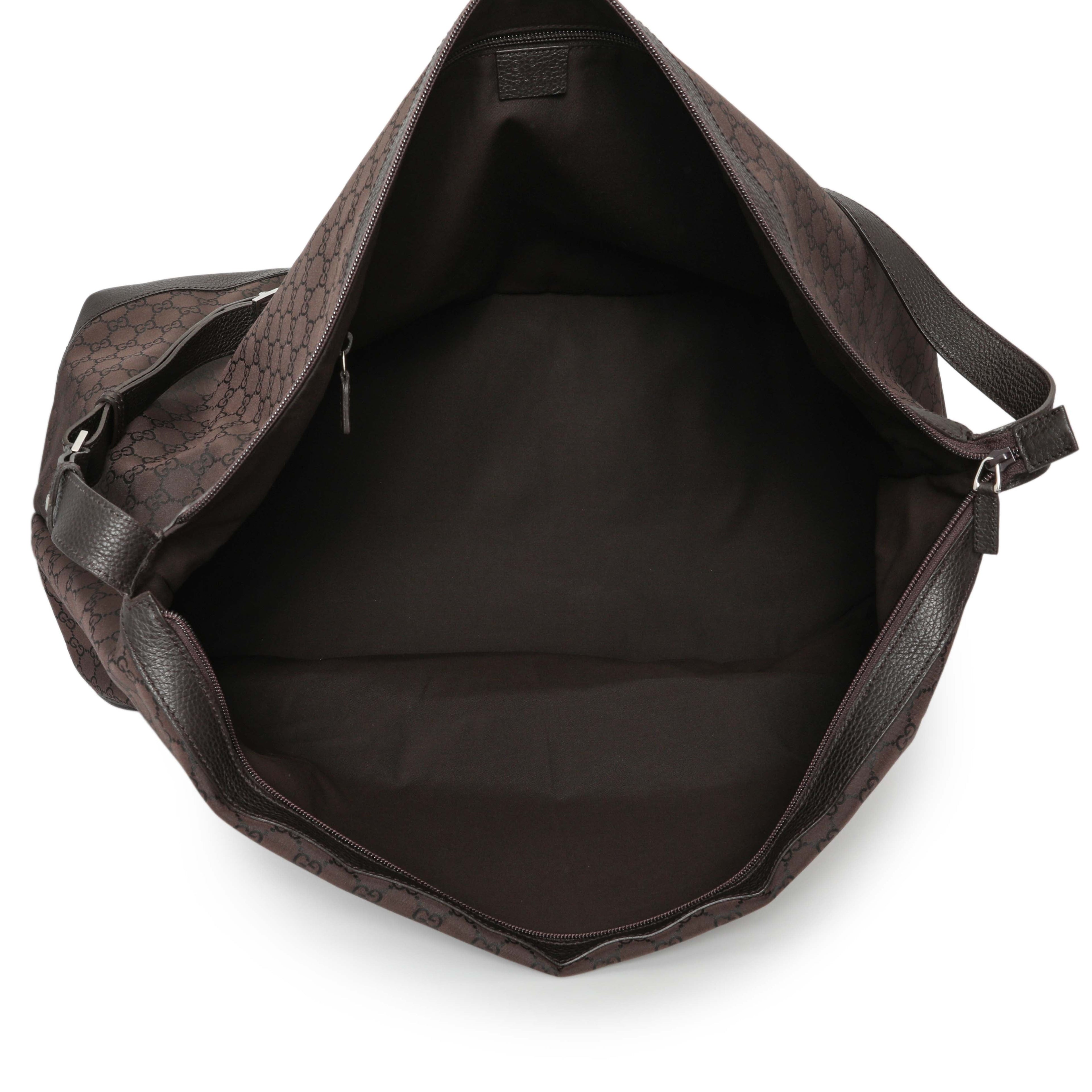 Gucci Monogram Nylon Large Travel Hobo