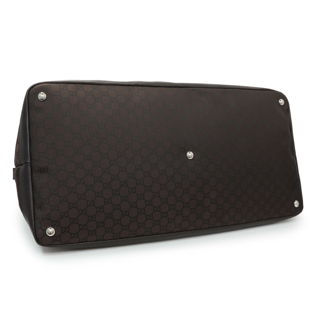 Gucci Monogram Nylon Large Travel Hobo